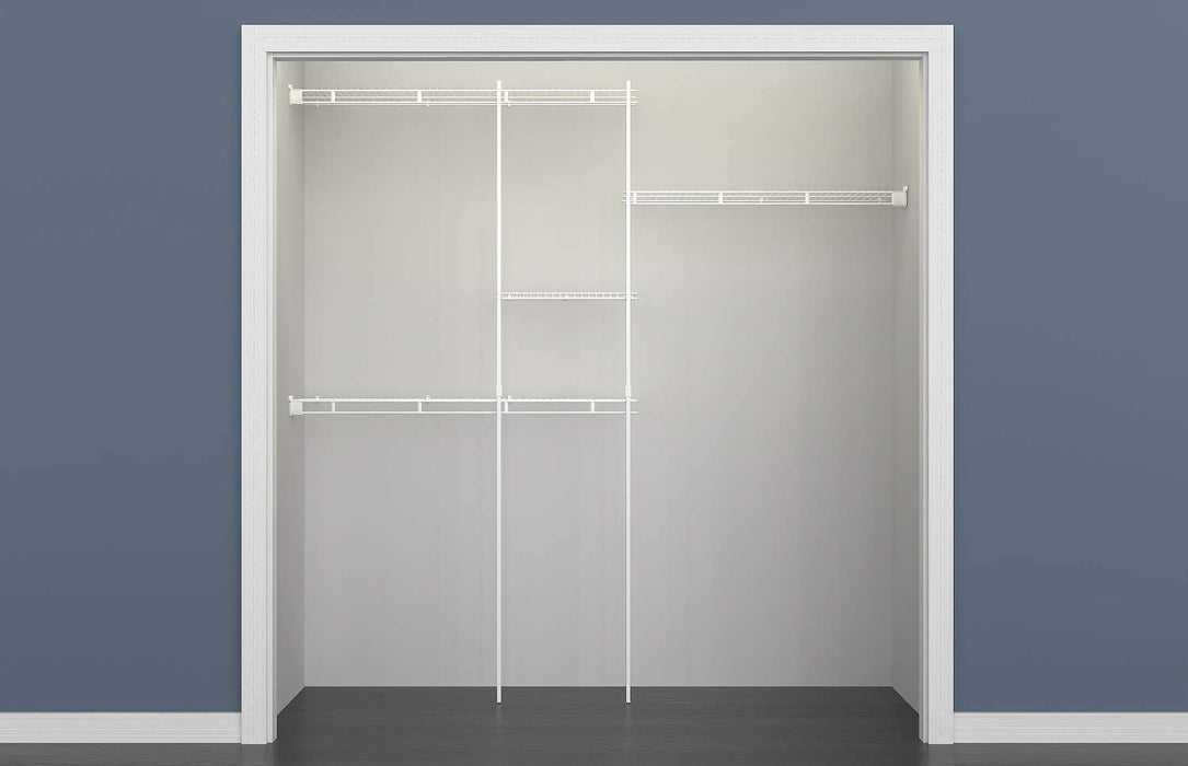 ClosetMaid 5 - 8ft White Complete Closet Organizer Kit 1628
