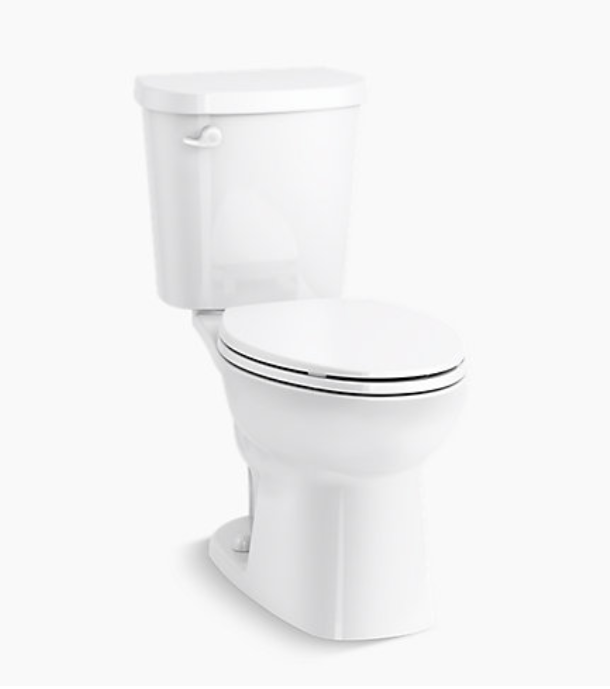 Sterling Valton White Toilet 1.28 GPB w/Kohler Seat TCT001