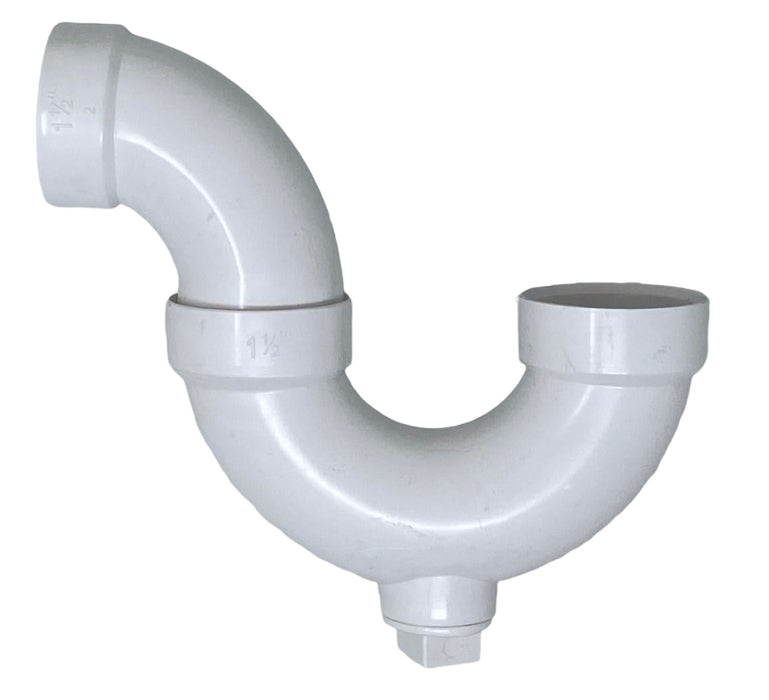 1 1/2" PVC Gully P-Trap w/o Clean Out Adapter PLTRAPADP-1 1/2