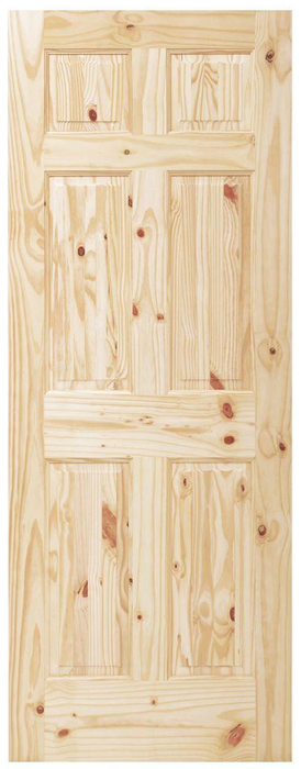 30X80 Pine 6 Panel Door