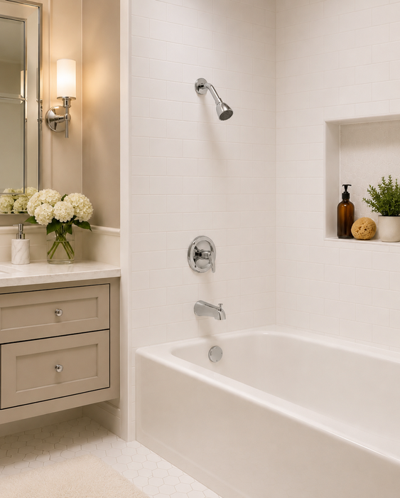 Centurion Chrome Tub & Shower Solid Handle TS002