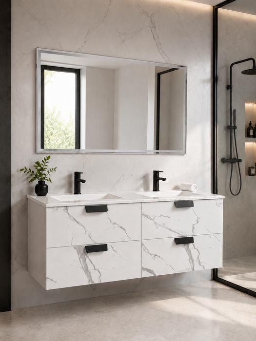 Sassari 120cm (47.2") Floating Vanity w/ LED Mirror