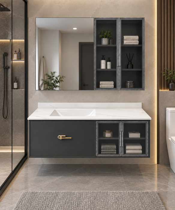 Padua 120cm (47.2") Vanity w/ LED Mirror Cabinet