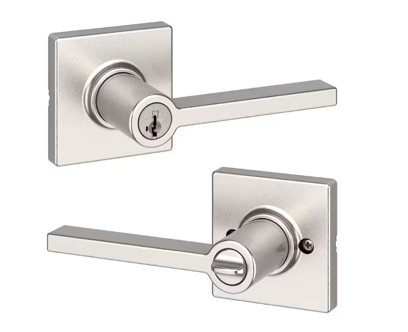 Kwikset Casey Lever Entry Lock Satin Nickel 94050-678