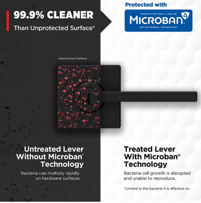 Kwikset Casey Lever Entry Lock Matte Black 94050-679