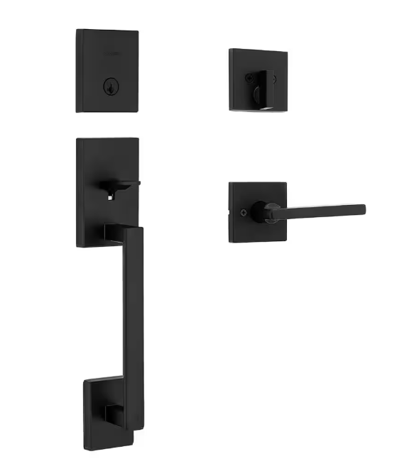 Kwikset San Clemente Single Main Entrance Handleset Lock Matte Black 98180-020