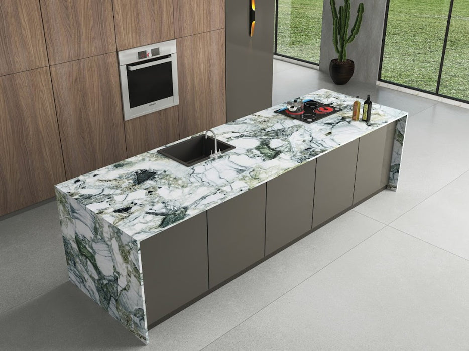 Marc Green 80x240 (31.49" x 94.4") Porcelain Slab 15mm Thick 20.66 sqft/f