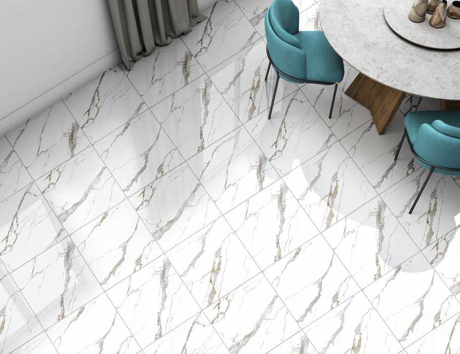 56133 Carrara Plus 56x56 (22" x 22") Ceramic Floor Tile 7PPB 3.37 sqft/p
