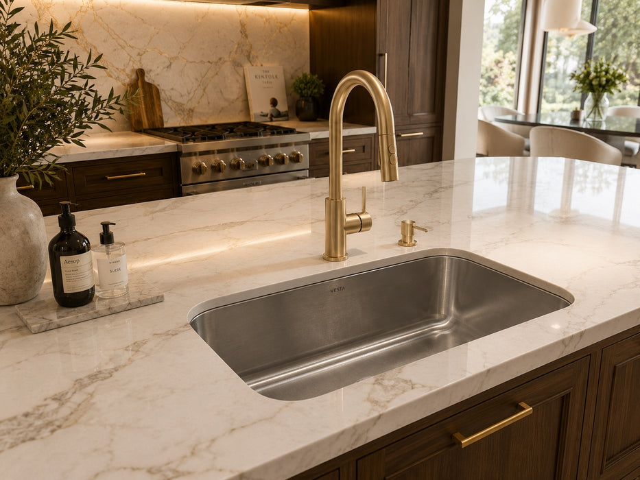 Vesta Undermount Single Kitchen Sink Butcher 32"x8" 3118