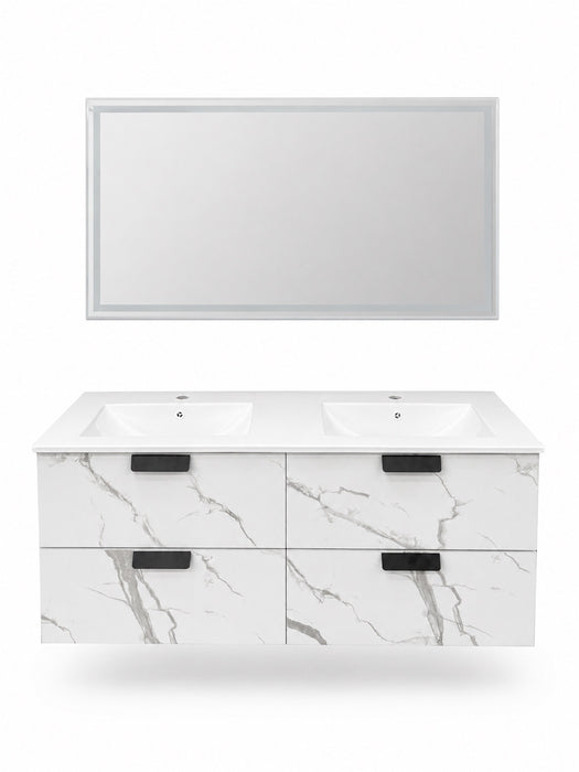 Sassari 120cm (47.2") Floating Vanity w/ LED Mirror