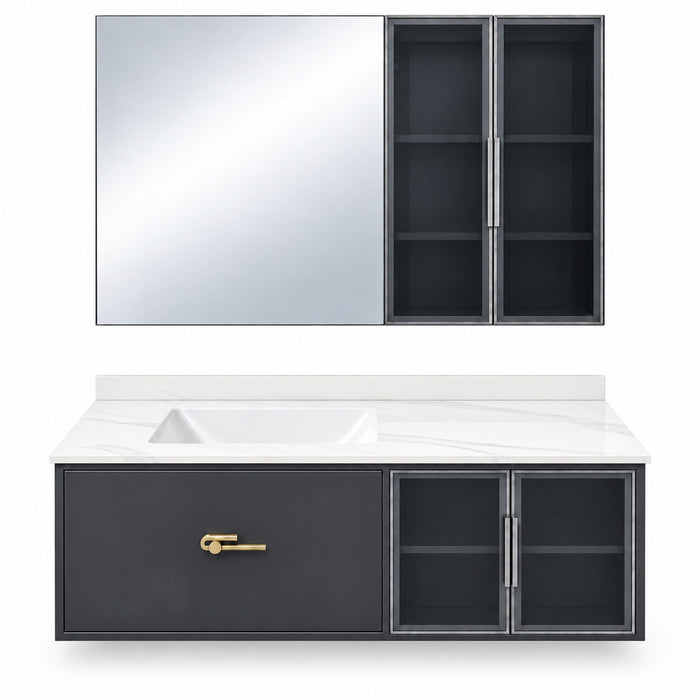 Padua 120cm (47.2") Vanity w/ LED Mirror Cabinet