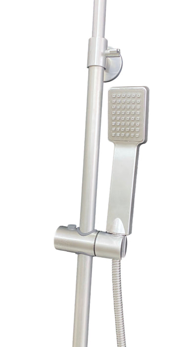 Mazu Boss Frost Gray Shower Pipe Set w/ Shower Handle & Spout HC-22A-901