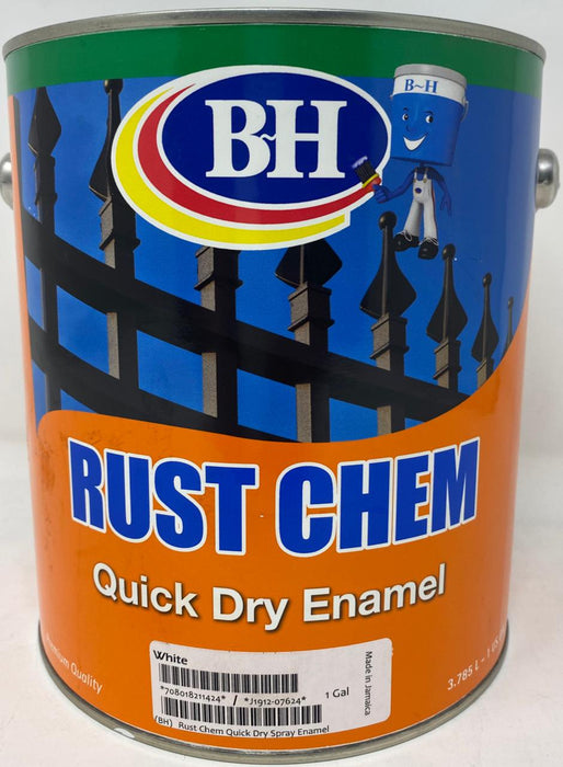 BH Rust Chem Quick Dry Enamel White Gallon