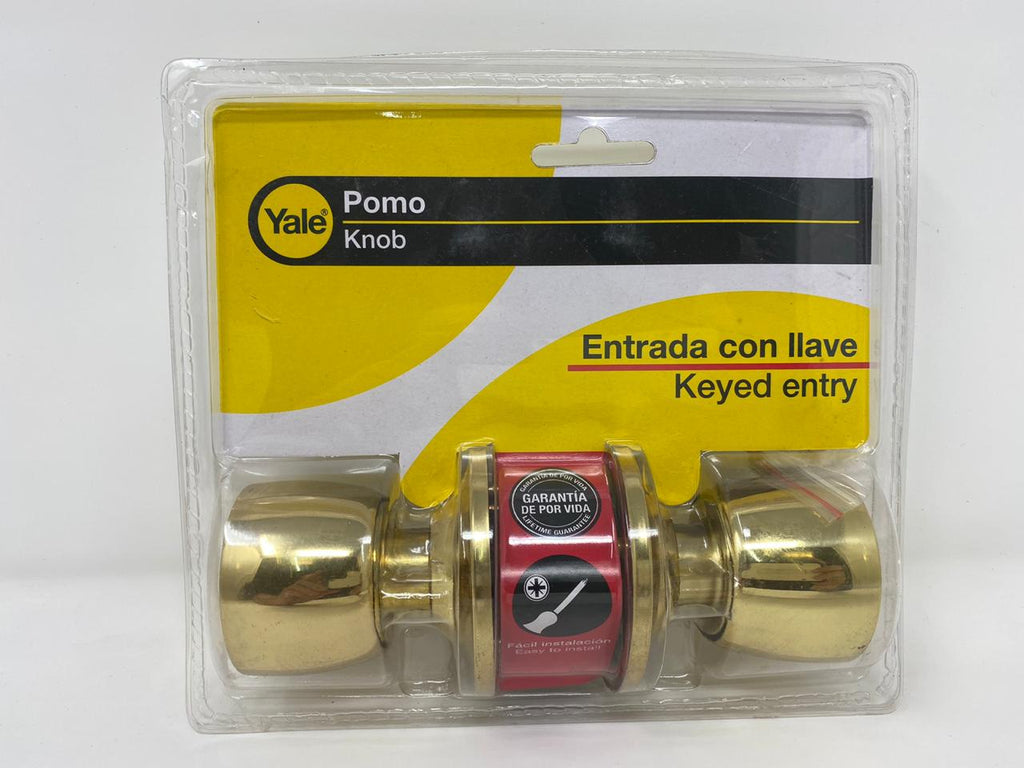 Yale Keyed Entry Lock Polished Brass 8977 — Total Hardware & Supplies