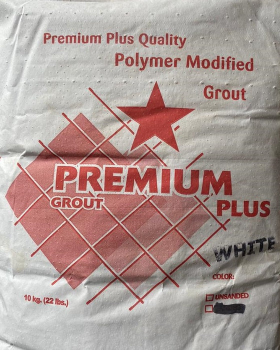 Premium Plus Unsanded White Grout 22lbs