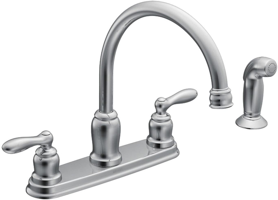 Moen Caldwell 2 Handle and Spray Chrome Kitchen Faucet CA87888