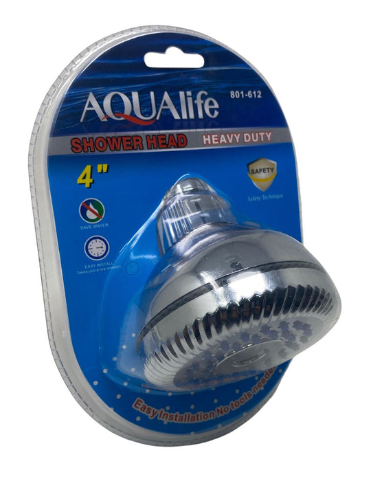 Aqualife Shower Head 4" HD Chrome Plated 801-612