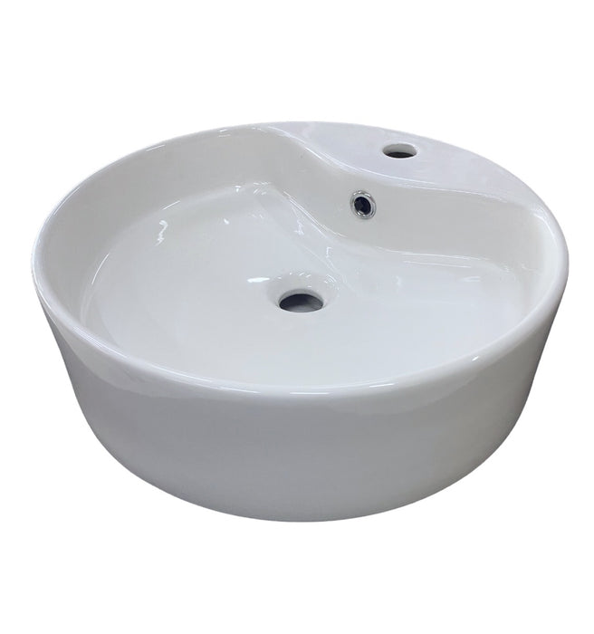 Pure Round Countertop Basin w/ Single Faucet Hole AS005