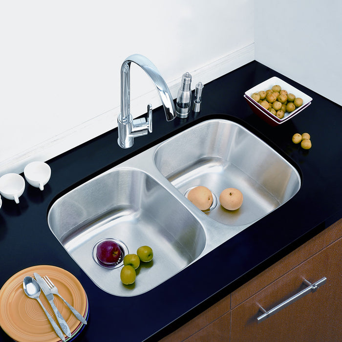 Vesta Undermount Double Kitchen Sink Even 3218-8