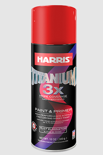 Harris Titanium 3x Red Spray Paint Rust Eliminator 12oz.   H-38824H-