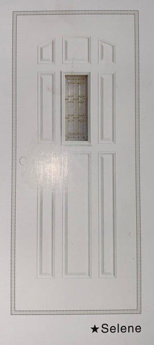 Olympian White Selene w/ Rectangle Middle Glass 36x80 Metal Door
