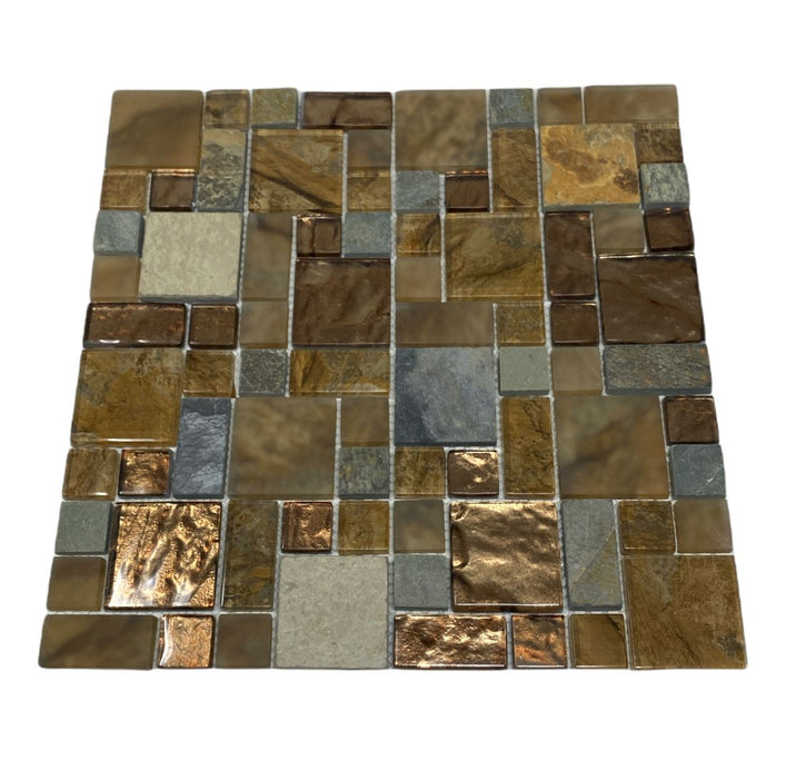 Mosaic Slate Brown 12"x12" Sheet 11PPB 1 sqft / piece
