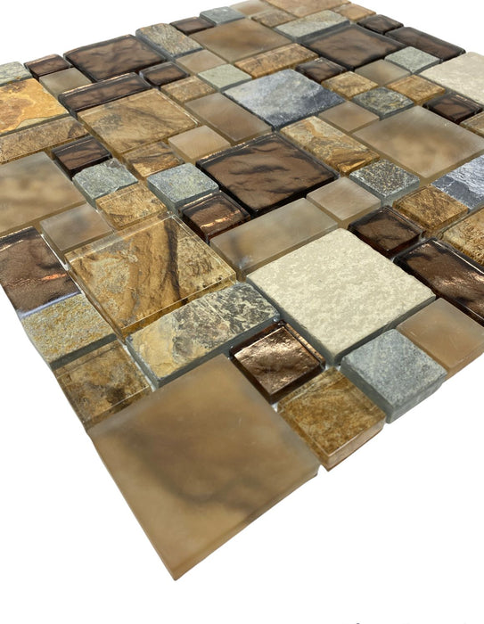 Mosaic Slate Brown 12"x12" Sheet 11PPB 1 sqft / piece