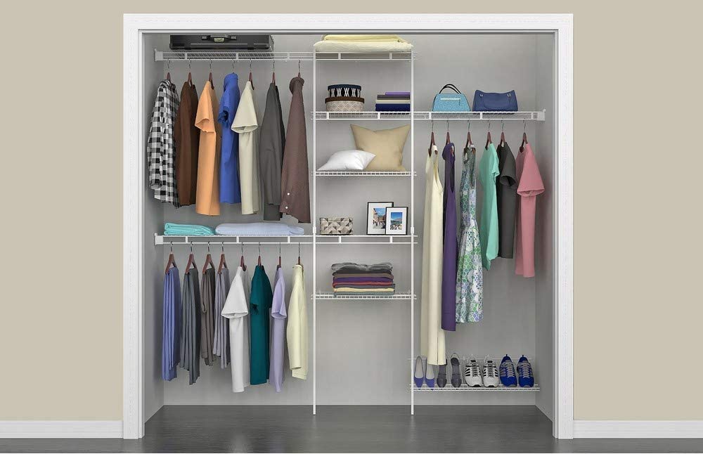 ClosetMaid 5ft - 8ft White Complete Closet Organizing Kit 1608