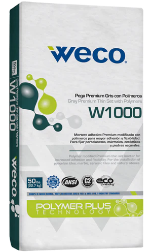 Weco Polimero Gris Porcelain Thinset 50lbs W-1000