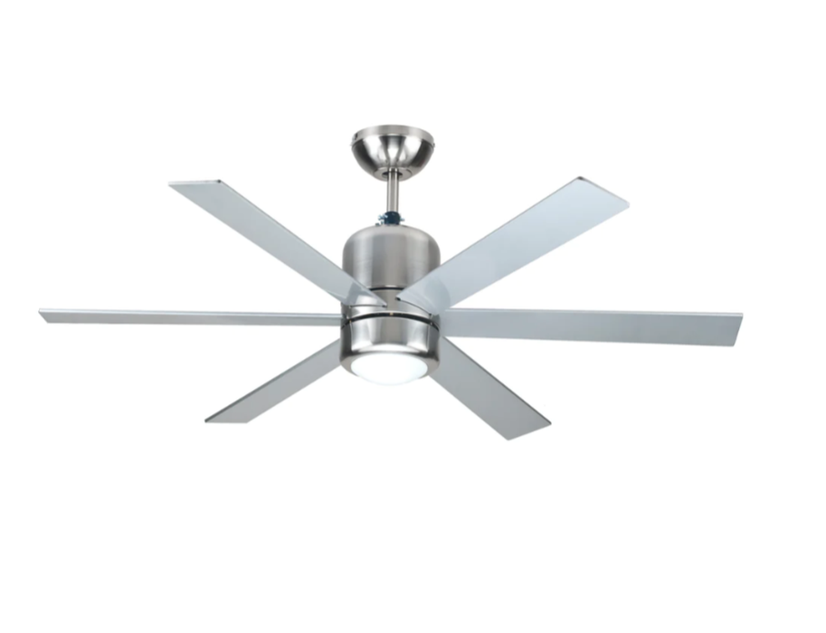 Windy Ceiling Fan 48" 6 Silver Blade Single LED Light w/ Remote 110v/50Hz  WCF-4861