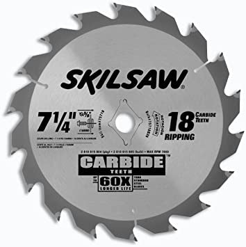 Skil 7 1/4" 18T Carbide Teeth 75718B25