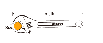 ING-Co 8" Adjustable Wrench HADW131082