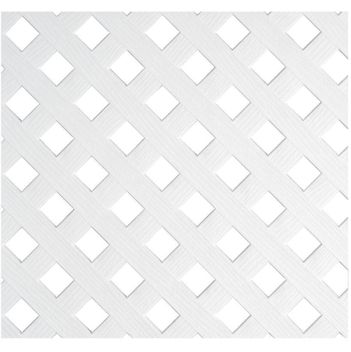 Lattice Privacy Diamond Plastic White 4’x8’
