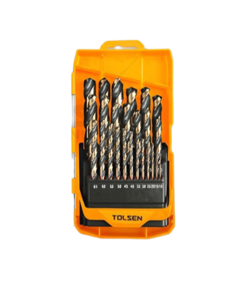 Tolsen 25pc Black & Gold HSS Twist Drill Bit Set 75087 — Total